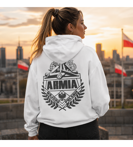 Damska bluza z kapturem- ARMIA (SZARY)